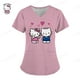 thumbnail image 4 of Camiseta de verano para Hospital, camiseta para mujer, camisetas para mujer, camisetas con bolsillos, uniforme de enfermera, ropa de mujer con cuello en V de Hello Kitty 2023, 4 of 5
