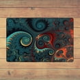 thumbnail image 5 of XMXY Green Mysterious Spiral Fractal Area Rugs Doormat Outdoor Entrance, Facecloth Non-slip Floor Mat Rug for Living Room Kitchen Sink Area Indoor,36"x24", 5 of 9