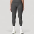 thumbnail image 4 of Women's Seamless High Waist Compression Leggings with Sculpting Back Detail and Stretch Knit Fabric - Medium, Gray, 4 of 7
