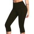 thumbnail image 3 of Frontwalk Women High Waist Capris Leggings Activewear Workout Running Cropped Pants with Pockets, 3 of 3