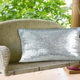 thumbnail image 2 of uvwlwu Elegant Sequin Pillow Cover for Wedding Celebration and Festive Home Gradient Glitter Cushion(Silver), 2 of 6