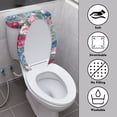 thumbnail image 4 of HELLHERO Toilet Seat Covers 2 Piece Set 17x21 Inches Fashion Christmas Gifts Floral & Bird Pattern, 4 of 8