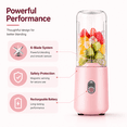 thumbnail image 2 of Portable Blender for Juices & Smoothies with 6 Blades Powerful Performances Fusion Mini Juicer, USB Rechargeable Mini Blender Cup for Kitchen Sports Travel and Outdoor Activities - 14 oz, 2 of 6