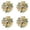 Gold*4, variant on Clearance Under $6 Red Christmas Candle Holder Rings – Set of 3 Festive Holly Wreaths for Candles and Holiday Centerpieces