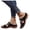 Black, variant on Women's Sandals Comfortable Flat Strappy Summer Sandals for Women Beach Outdoor Walking Gladiator Sandals