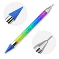 thumbnail image 2 of Double-head Blue Wax Picker for Rhinestone Rainbow Handle Dotting Pen Acrylic Gem Pick Up Applicator Tool Self-Adhesive Dot Head Tips, HJ-NAT217, 2 of 5