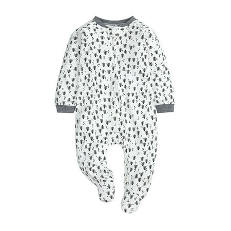 

CZGDER Newborn Baby Footie Pajamas Unisex Snug Fit Long Sleeve Baby Sleep One-Piece Sleepwear Jumpsuit