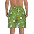 thumbnail image 3 of KLL Halloween Monster Gnome Men's Casual Summer Beach Shorts Hawaiian Shorts with Pockets-Medium, 3 of 5