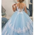 thumbnail image 4 of Drtj Elegant Lace Flower Girl Dress - Tulle First Communion & Wedding Pageant Gown for Girls Ages 2-16 (Bridesmaid, Party, Special Occasions), 4 of 5