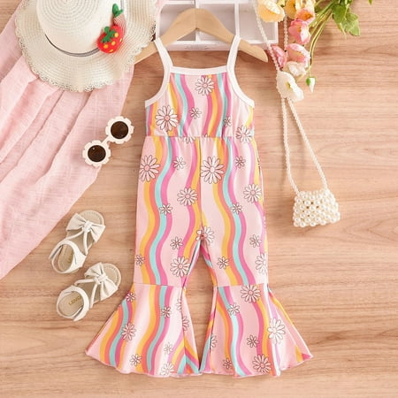 

children s clothing on sale Toddler Girls Sleeveless Suspenders Floral Prints Romper Jumpsuit Clothes