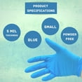 thumbnail image 5 of MMBM Shield Industrial Nitrile Gloves Small Blue 5 Mil 100 Pack Powder-Free Durable, 5 of 7