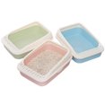 thumbnail image 3 of Cat Litter Box Splashproof Open Top Pet Litter Pan Kitten Potty Box for Indoor, 3 of 10