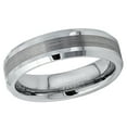 thumbnail image 2 of Tungsten Wedding Ring - Band for Mens & Womens- 6mm Beveled Edge Tungsten Ring - Brushed Center Tungsten Band, 2 of 3