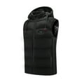 thumbnail image 2 of Fesfesfes Men Heating Vest Casual Solid Intelligent Dual Control Hooded Fever Clothing Zipper Heating Vest, 2 of 9