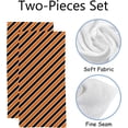thumbnail image 2 of Soft Hand Fingertip Towels 2 Pcs Face Bath Towels Halloween Stripes Absorbent Washcloths for Bathroom Hotel Kitchen 30x15in, 2 of 6