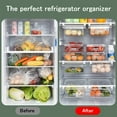 thumbnail image 5 of Refrigerator Drawer Organizer, Pull Out Shelf Storage Transparent Organizer for Egg, Fruit, Vegetable, Seafood, Meat, Fit All Fridge Shelves, 5 of 7