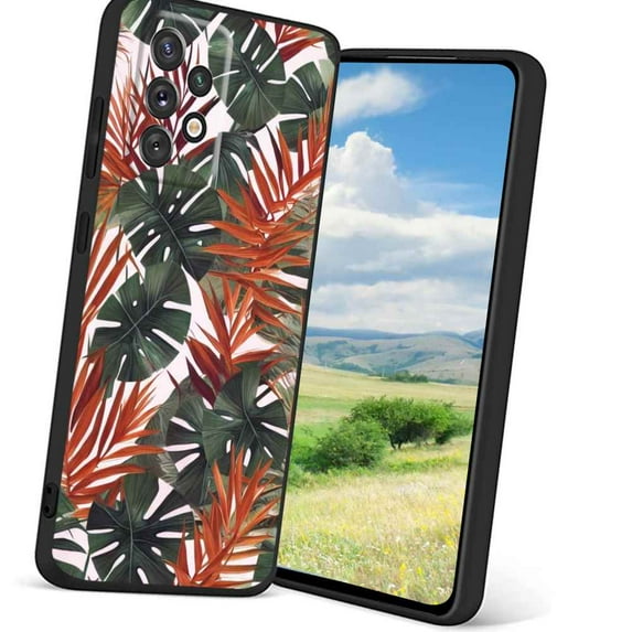 Tropical-Leaves-331 Phone Case, Degined for Samsung Galaxy A32 5G Case Men Women, Flexible Silicone Shockproof Case for Samsung Galaxy A32 5G