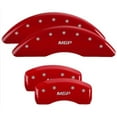 thumbnail image 2 of Set of 4 MGP Caliper Covers, 12195Smgprd, Engraved Front and Rear: MGP, Red Powder Coat Finish, Silver Characters, 2 of 3