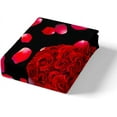 thumbnail image 4 of Yibo Valentines Day Rose Floral Duvet Cover - Premium Polyester Duvet Cover with Zipper Closure, 3 Piece Set, Includes 1 Duvet Cover and 2 Pillow Cases, No Comforter, 4 of 7