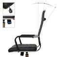 thumbnail image 3 of Eclife High Back Office Chair Ribbed Leather Chrome Base Swivel Upholstered Height & Tilt Adjustable with Arm Sleeves Executive Meeting Conference Chair in Black, 3 of 5