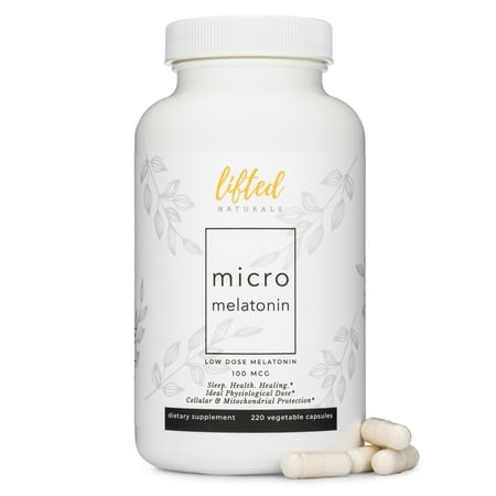Lifted Naturals, Micro Melatonin, Low-Dose 100mcg, Natural Sleep Supplement, Family Size
