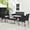 Black, variant on Skandiquip 4 Piece Patio Furniture Set, Porch Furniture Wicker Conversation Set with Coffee Table and 2 Arm Chairs, Washable Covers, Gray
