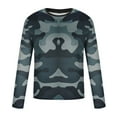 thumbnail image 5 of Men's Long Sleeve Round Neck Camo T-Shirt Camouflage Long Sleeve Thermal Soft Lightweight Shirt Tops, 5 of 5