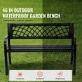 thumbnail image 2 of CAFORKP 46" Metal Garden Bench - 480LBS Capacity Outdoor Bench with Backrest, 2 of 6