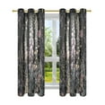 thumbnail image 7 of Yayeee Window Curtains Light Filtering 63"x42" Grommet Panel Pair Home Living Room Decor, Dark Flowers Pattern, 7 of 7