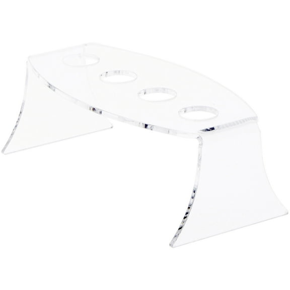 Plymor Clear Acrylic Wine Bottle Stopper Display Riser, 2.5" H x 6.5" W x 3" D