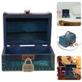 thumbnail image 4 of Vintage Wood Jewelry Storage Case with Lock Jewelry Storage Case Photo Prop Home Supplies, 4 of 7