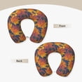 thumbnail image 3 of KLL Vintage Abstract Maple Leaf Art Pattern Memory Foam Cervical Neck Pillow Versatile U-Shaped Pillows for Home/Office/Camping/Travelling/Soft Washable Cover, 3 of 8