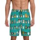thumbnail image 1 of Balery Cartoon Dogs Pantalones cortos de pijama de punto de algodón para hombre con cinturilla y bolsillos-Medium, 1 of 6