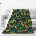 thumbnail image 1 of Fotbe Jungle Leopard Yellow Manta de Franela Acolchonada con Estampado, Súper Suave y Esponjosa, Extra Grande para Sofá, Cama, Uso Todo el Año-40"x30", 1 of 7