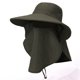 thumbnail image 2 of Sombrero protector con cubrebocas, transpirable, para exteriores, con protección antisalpicaduras y ala ancha (verde militar), 2 of 7