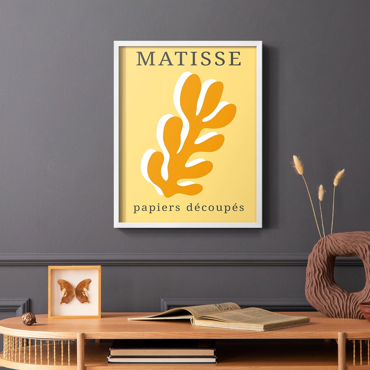 Matisse CCCLIX in White Solid Wood 11 x 14 Framed Print