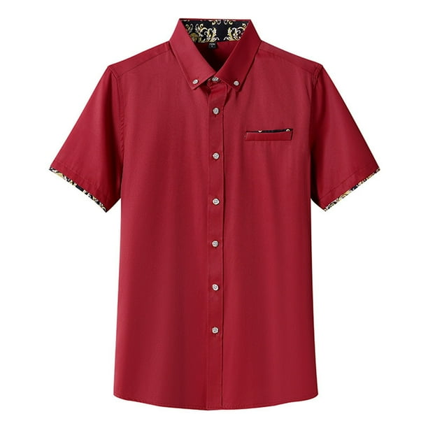 Camisas de vestir para hombre color rojo hotsell