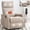 Khaki, variant on CARZZI Massage Chair Recliner with Heat, Swivel Rocking Chair Recliner with High Back, Manual Lazy Boy Recliners for Adults,Small Recliner Chair for Small Spaces, Living Room Bedroom, Fabric (Grey)
