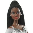 thumbnail image 4 of Barbie Signature 2021 Holiday Barbie Doll (12-inch, Brunette Braids) In Silver Gown, 4 of 7