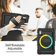 thumbnail image 5 of Dteck for Lenovo Tab M9 Case with Built-in Screen Protector, Heavy Duty Full Body Shockproof Shell Rugged Case with Rotating Stand Hand Shoulder Strap for Tab M9 TB-310FU 2023,Black, 5 of 7