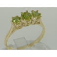 thumbnail image 2 of LBG British Made 9k Yellow Gold Natural Peridot Womens Statement Ring - 33 size options - Size 6.75, 2 of 6