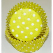 Yellow with White Polka Dots Cupcake Liners - Baking Cups -50pack