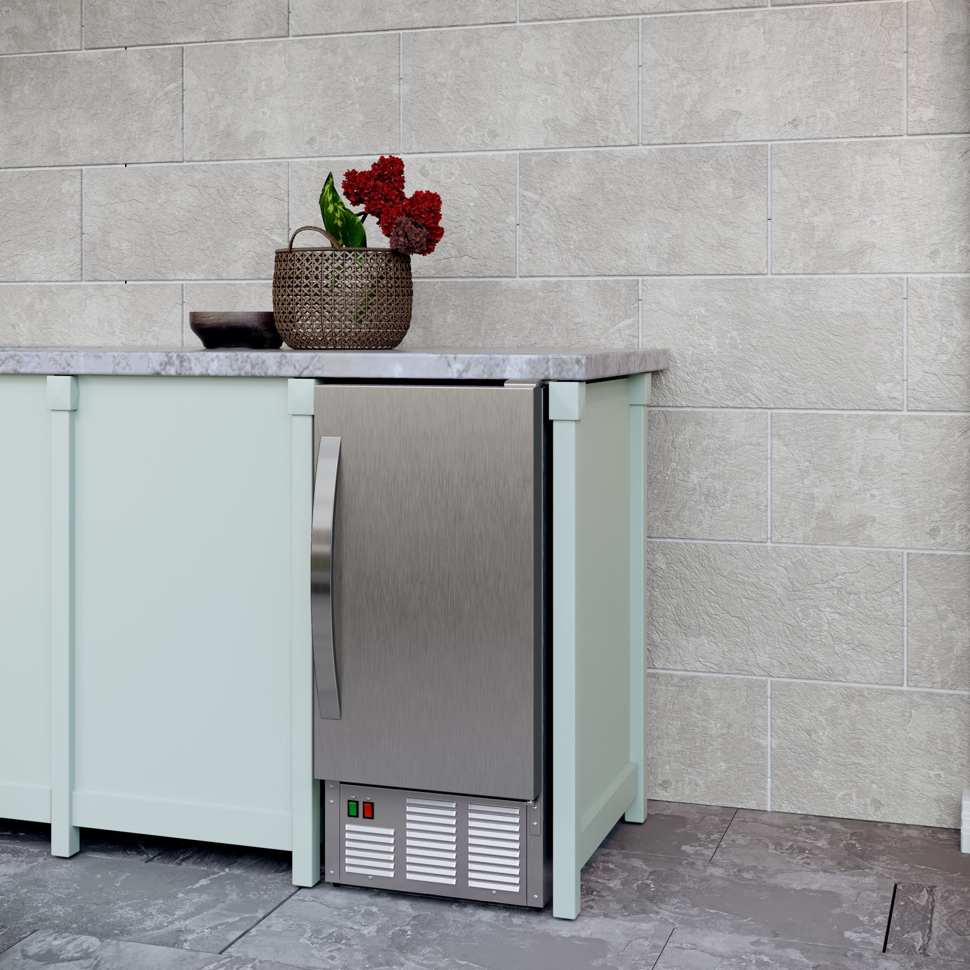 Edgestar OIM450SS 15" Wide 25 Lbs. Capacity Outdoor Approved Ice Maker - Stainless Steel