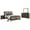 Dark Cocoa - 4-Piece, variant on Wilkes 5-piece Twin Bedroom Set Dark Cocoa
