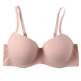 thumbnail image 2 of Womens T-Shirt Underwire Bra Push up Bras Full Cover Wireless Supportive Everyday Bralettes Seamless Sports Bra Beige M, 2 of 6