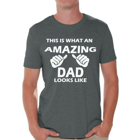 Fathers Day Gifts For Dad Awkward Styles This Is What An Amazing Dad Looks Like Shirt Amazing Dad Men's Graphic T-shirt Tops Daddy Gifts for Father's Day Dad T-shirt Father Gifts Best Dad Tshirts ()