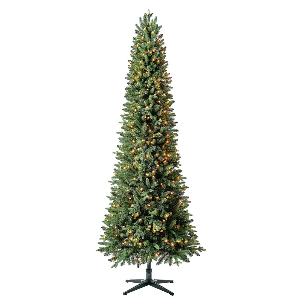 Holiday Time 7.5' PreLit Sanford Pencil Fir Artificial Christmas Tree