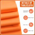 thumbnail image 3 of Mantel de plástico Eleclassi Orange, paquete de 6, 137 x 274 cm, 3 of 4