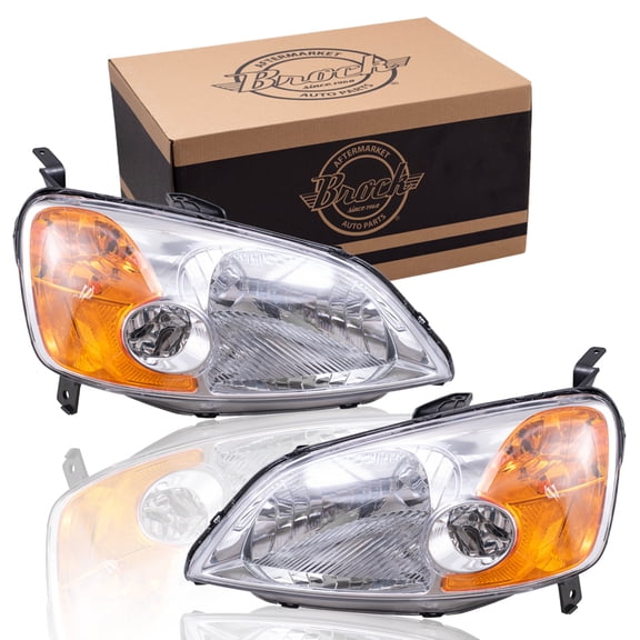 Brock Headlight for 2001-2003 Civic Sedan Set 33101S5AA01