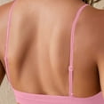 thumbnail image 4 of Zpanxa Bras for Women No Underwire Wireless Seamless Deep V-Neck Tank Bra, Spaghetti Strap Pullover Everyday Lingerie, Solid Color, 4 of 5